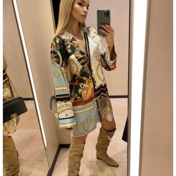 NWT Zara oversized patchwork shirt - Picture 12 of 17